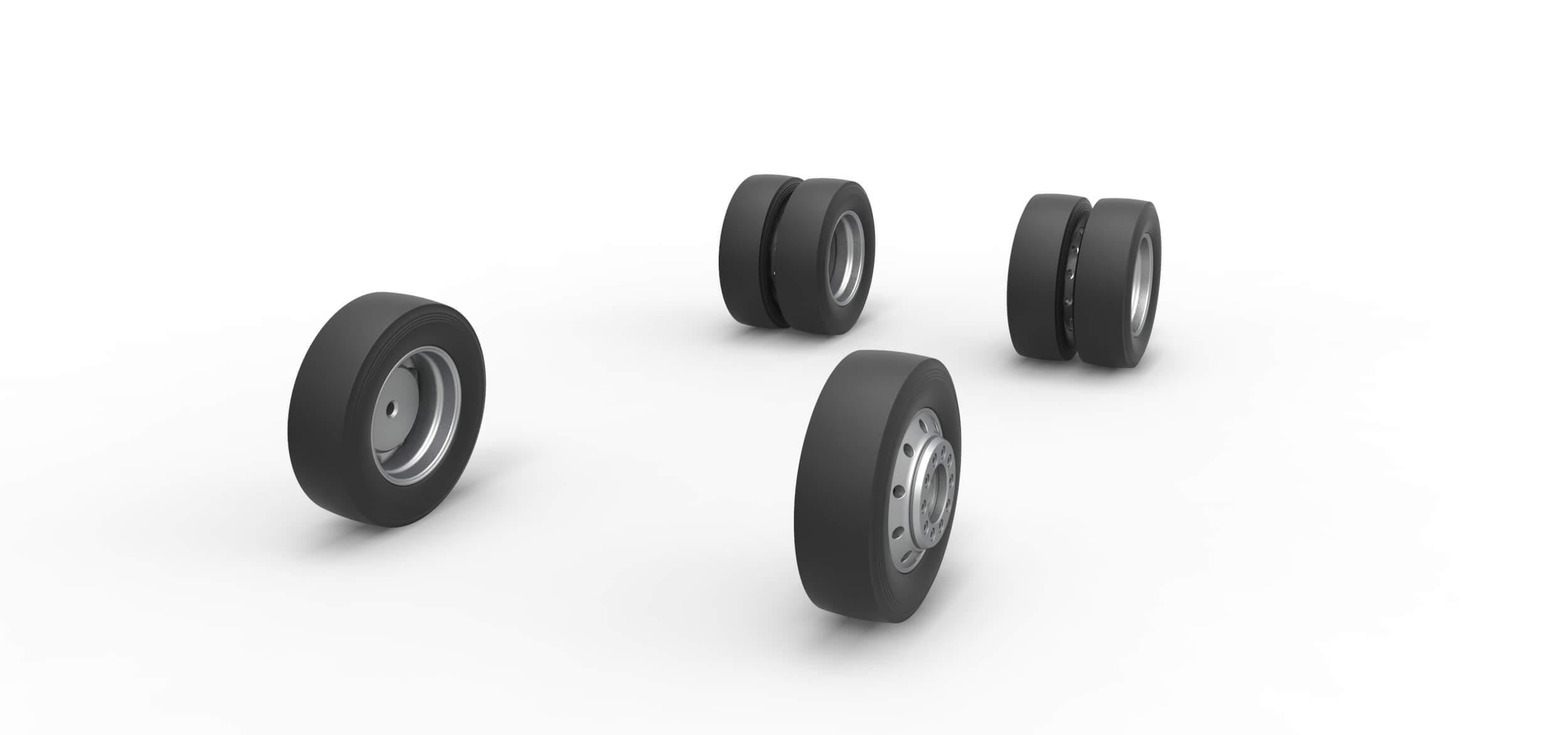 Wheel Set of Big Rig Racing Semi Truck Scale 1:25 - 3D Model by ...