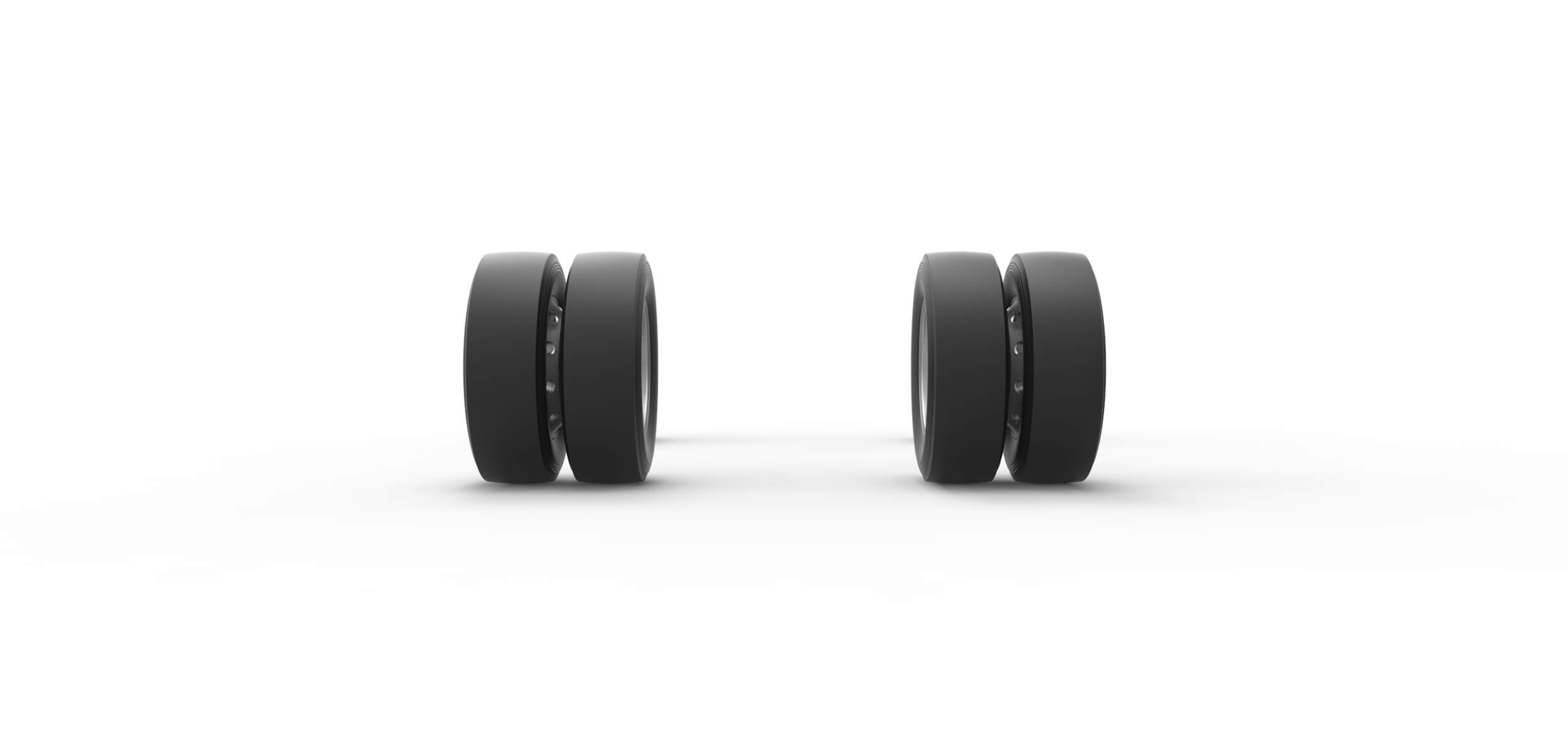 Big Rig Wheel Vector Wheel Set of Big Rig Racing Semi Truck Scale 1:25 - 3D Model by ...