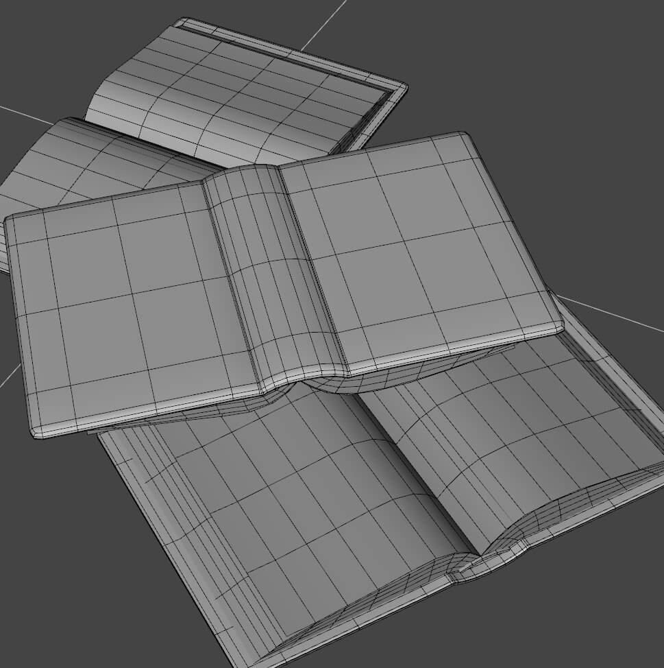 Opened Book - 3D Model by TestRender