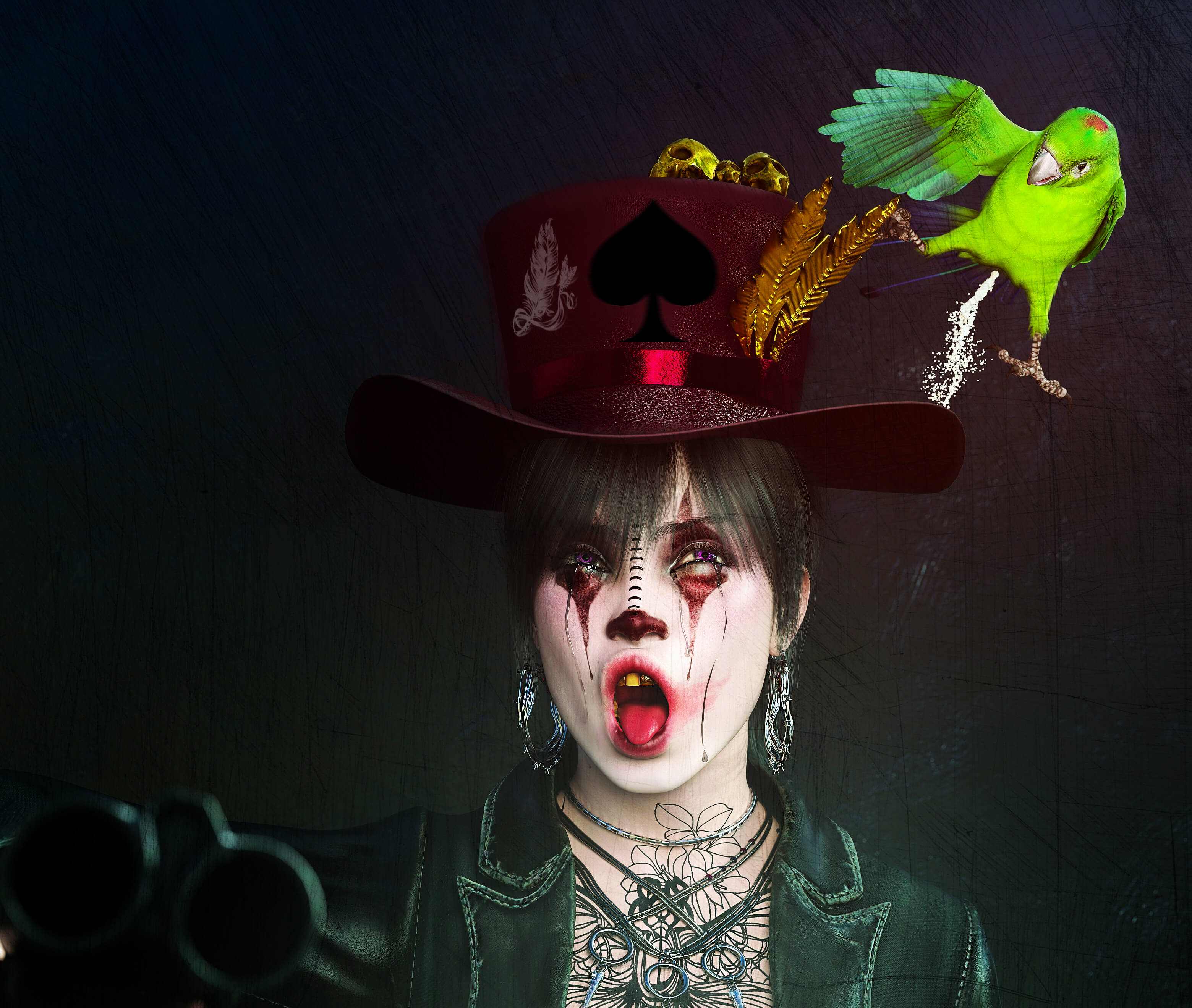 the joker of spades 3D Render RenderHub Gallery