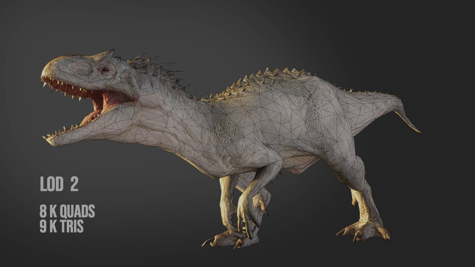 Jurassic World Park Indominus Rex 3D Model by TheBartArt