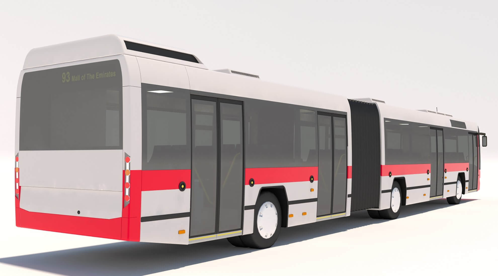 Dubai Bus Articulated 3D Model by TheBeachMarket