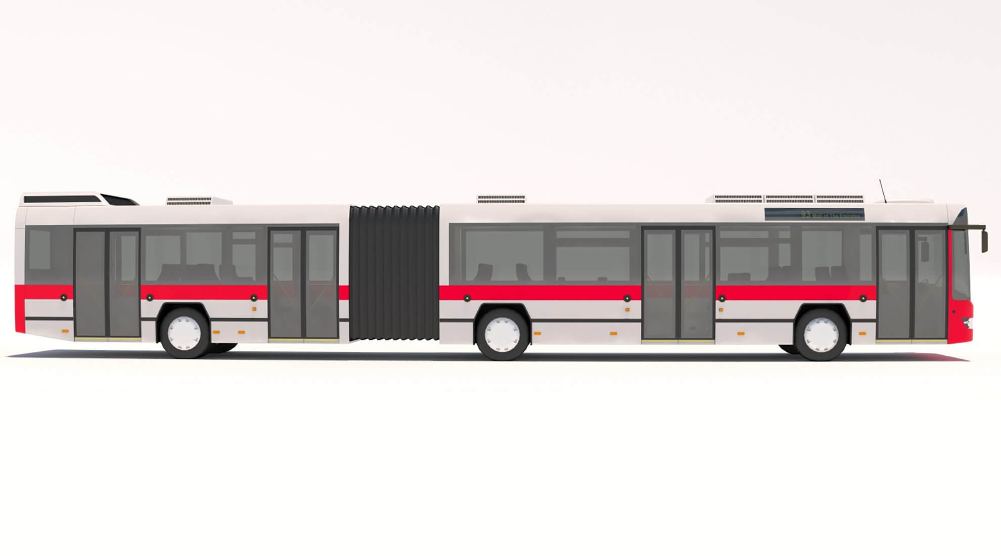 Dubai Bus Articulated 3D Model by TheBeachMarket
