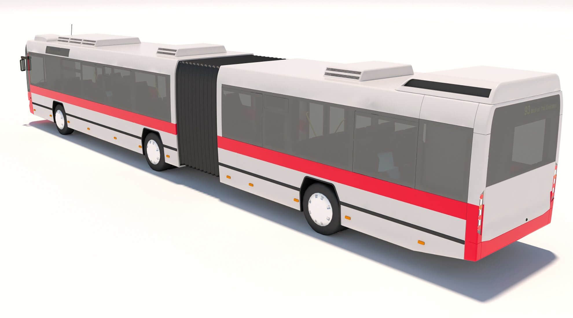 Dubai Bus Articulated 3D Model by TheBeachMarket