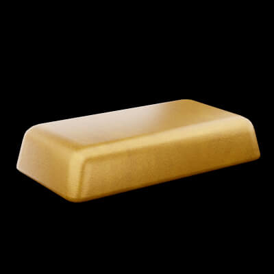 Shiny Gold Ingot - 3D Model by thedazking