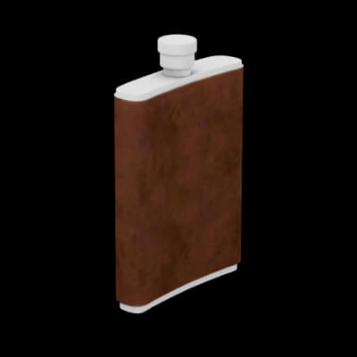 Leather Whiskey Flask 3d Model By Thedazking