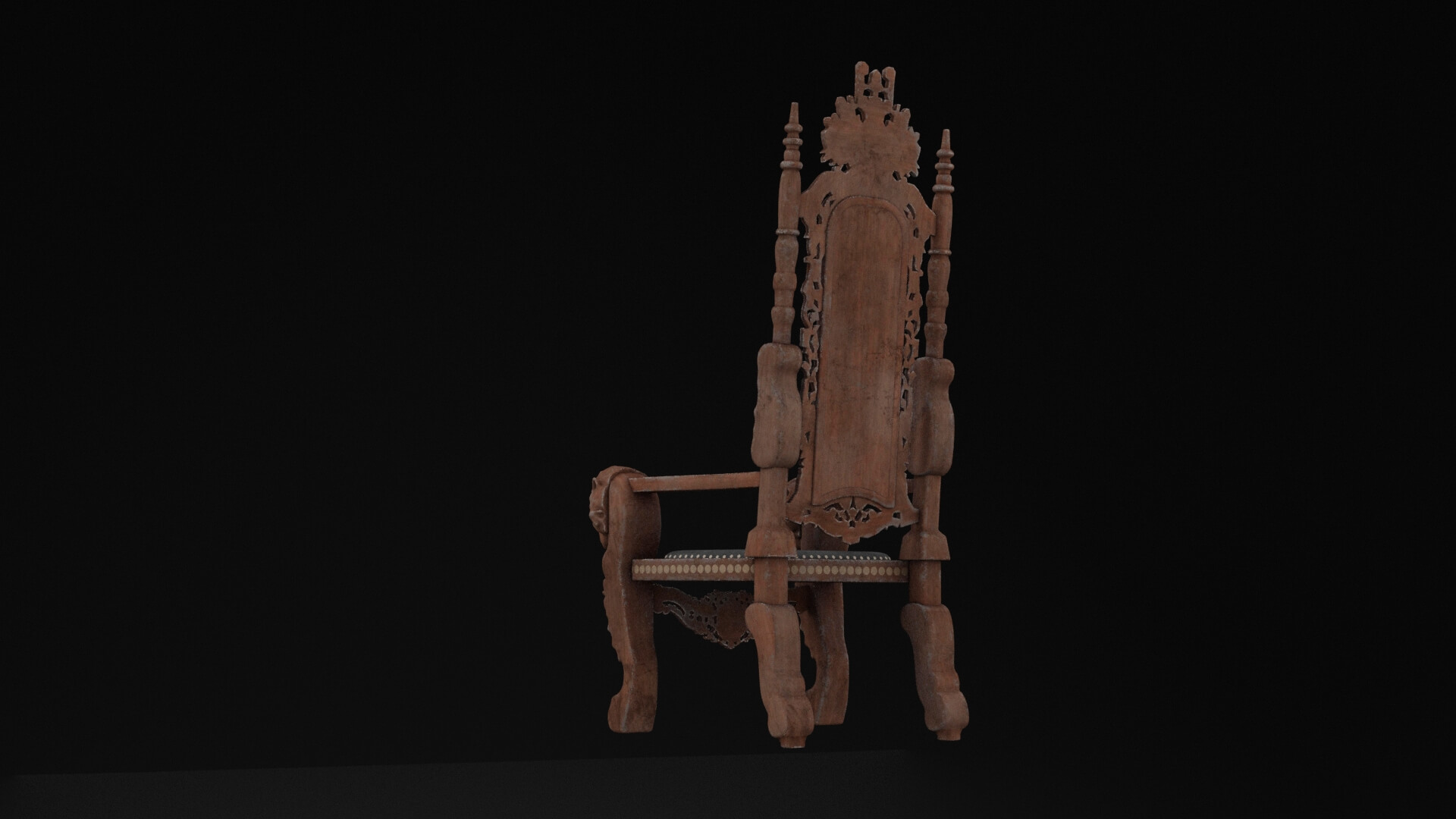 Throne Chair Rear View Throne Chair - 3D Model by thedazking
