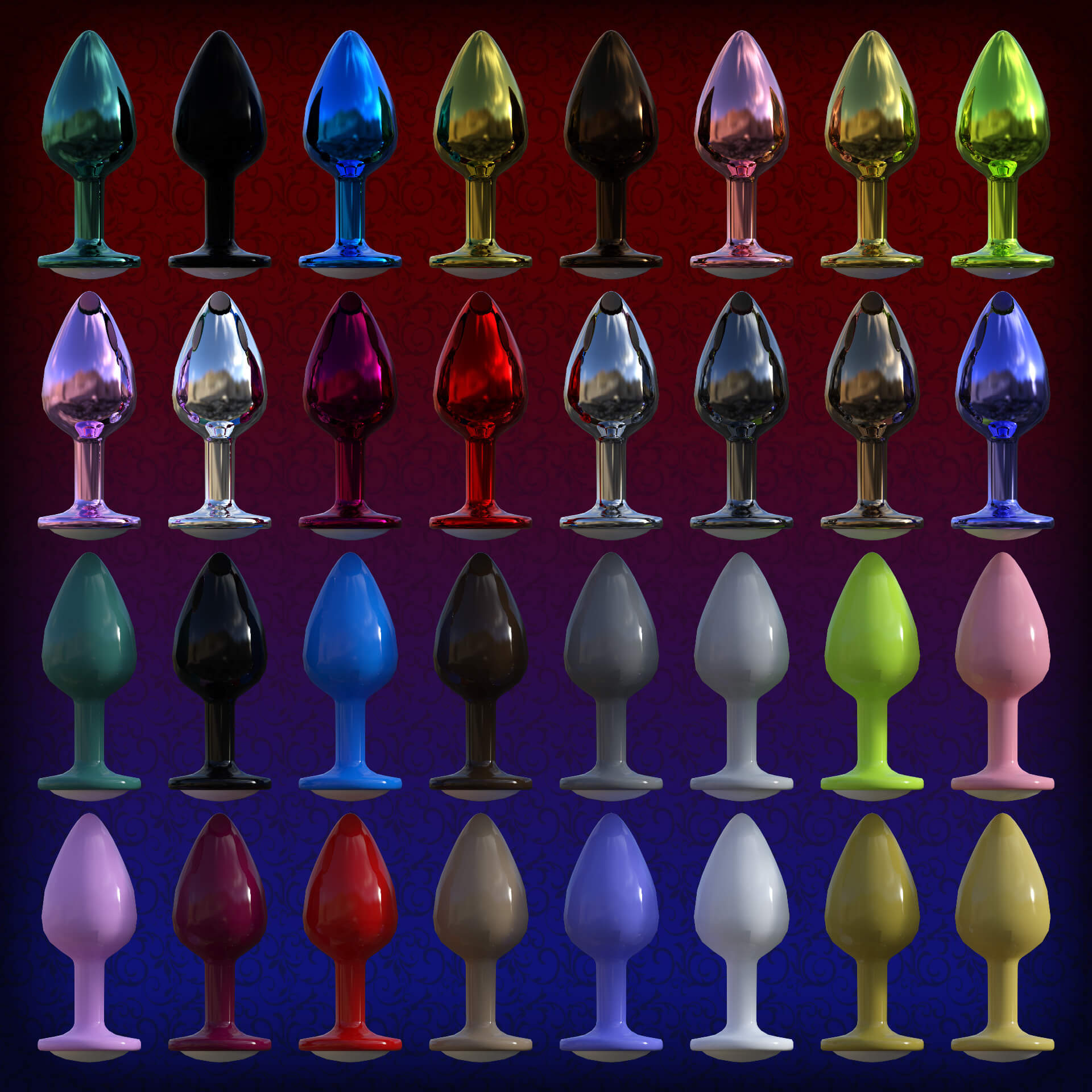 LED Covered Butt Slut Morphing Butt Plug - Daz Content by TheDevian