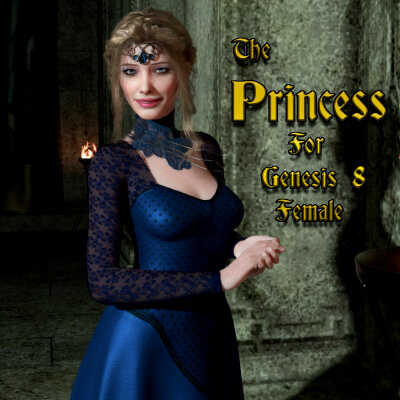 The Princess 2 for Genesis 8 and 8.1 Female