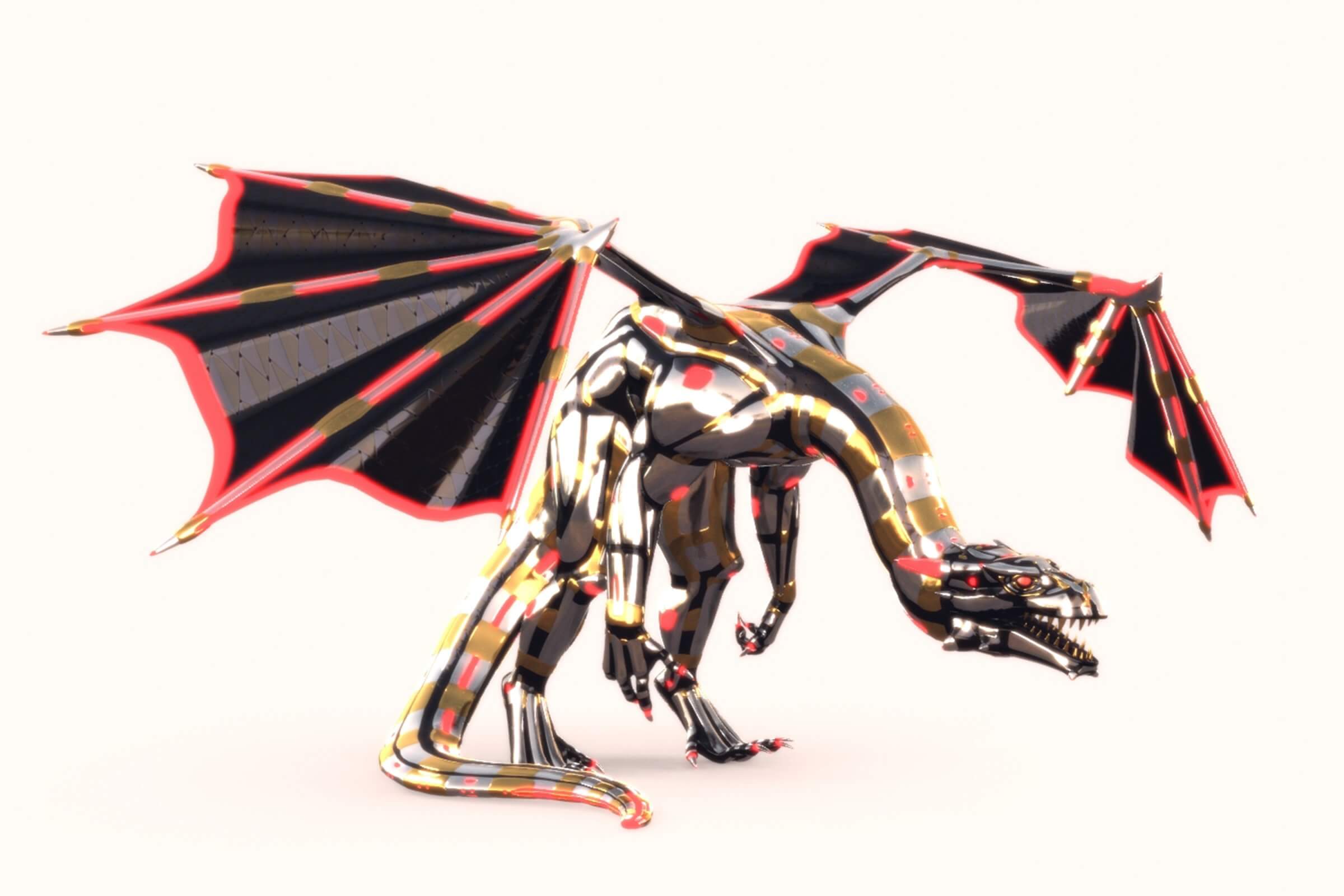 Robotic Iron Dragon 3D Model by thesouza