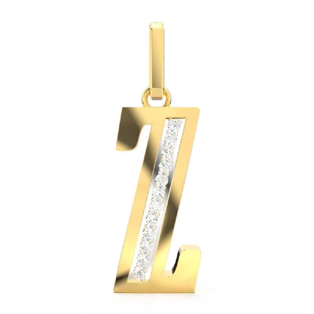 'Z' Script Diamond Pendant 3D Print Model by Thirunavukkarasu s