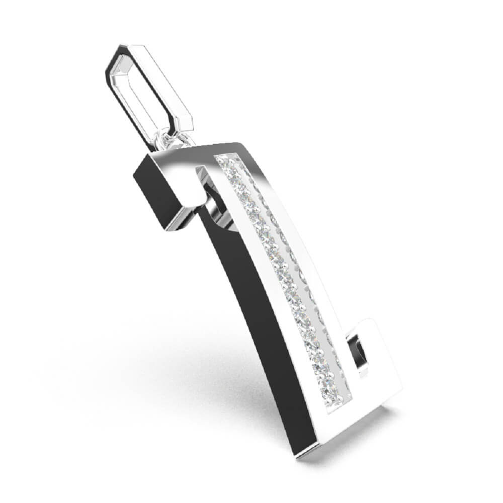 Z Script Keystone 'Z' Script Diamond Pendant - 3D Print Model by Thirunavukkarasu s