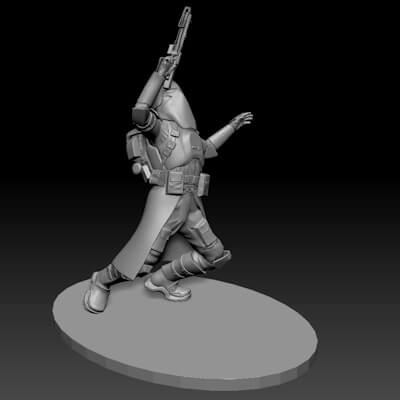 Star Wars 3D Printable Clone Galactic Marine Pose 3