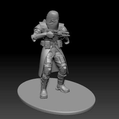 Star Wars 3D Printable Clone Galactic Marine Pose 5