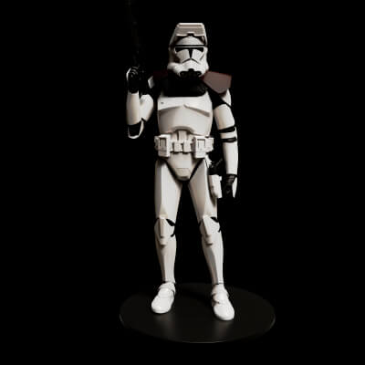 Star Wars 3D Printable Clone Recon Sniper Figure