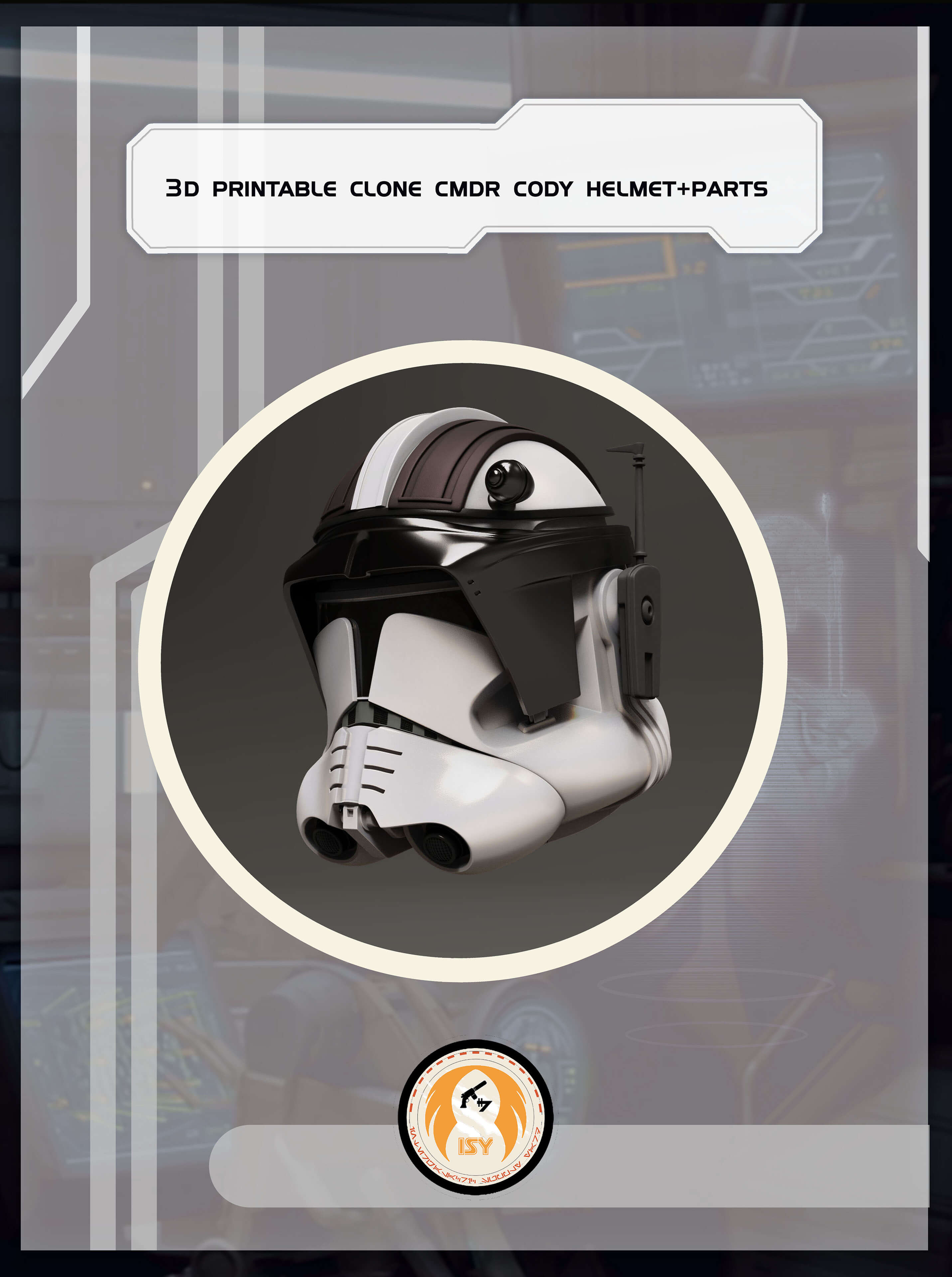 Star Wars 3D Printable Wearable Clone Cmdr Cody Helmet by Thomas_125