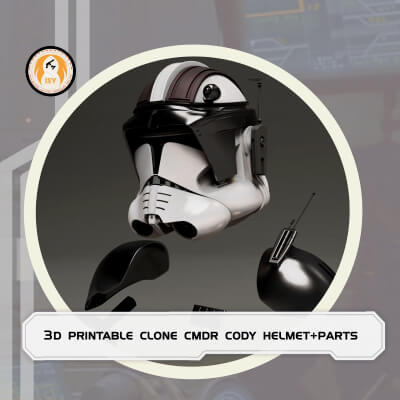 Star Wars 3D Printable Wearable Clone Cmdr Cody Helmet