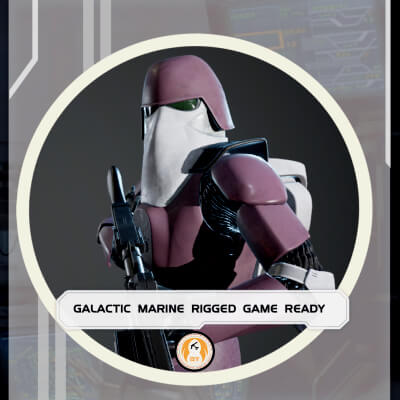 Star Wars Clone Trooper Galactic Marine Rigged