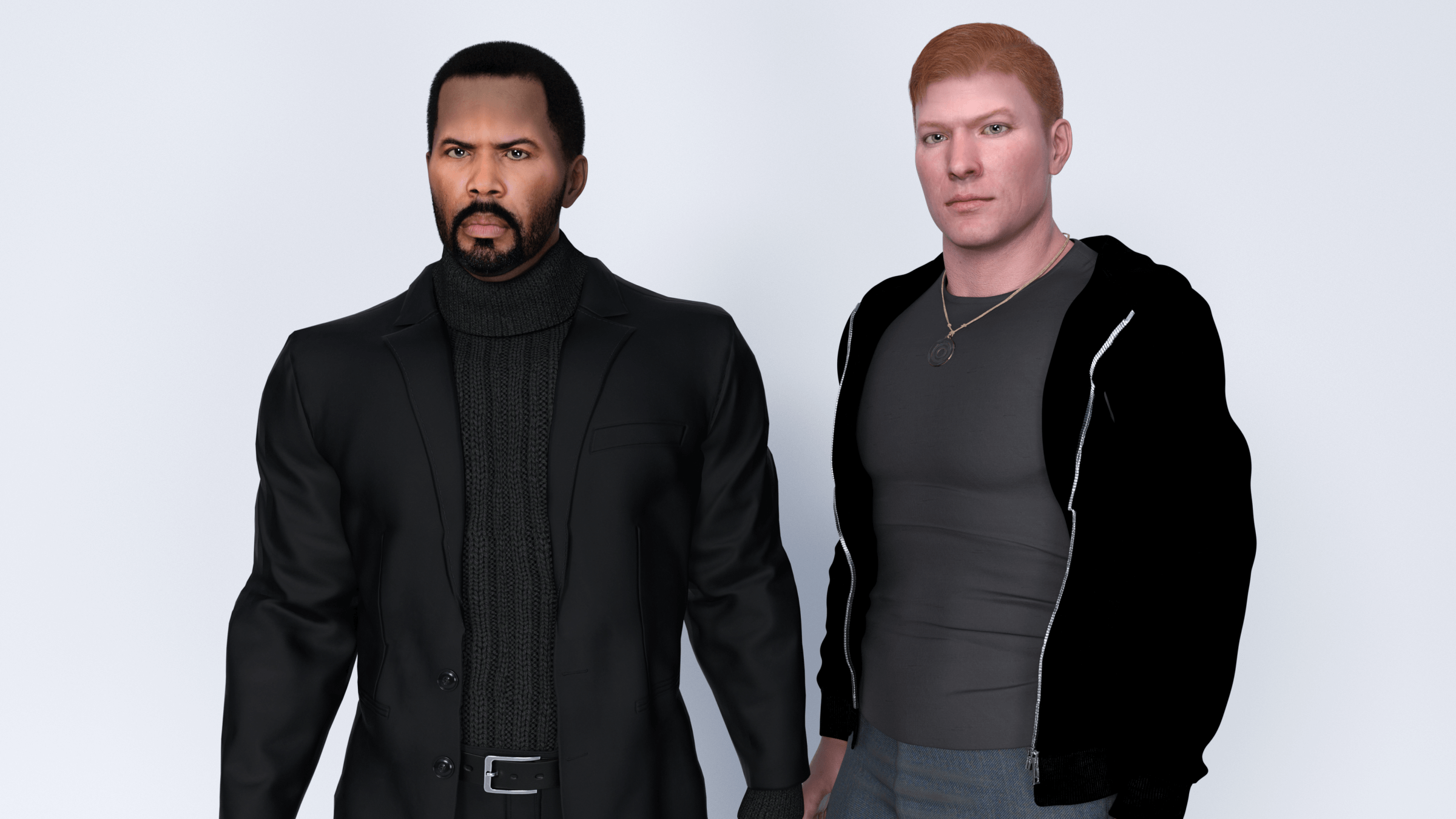 Ghost and Tommy from Power Daz G8 3D Render RenderHub Gallery