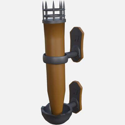 Wall Torch - 3D Model by timokkers