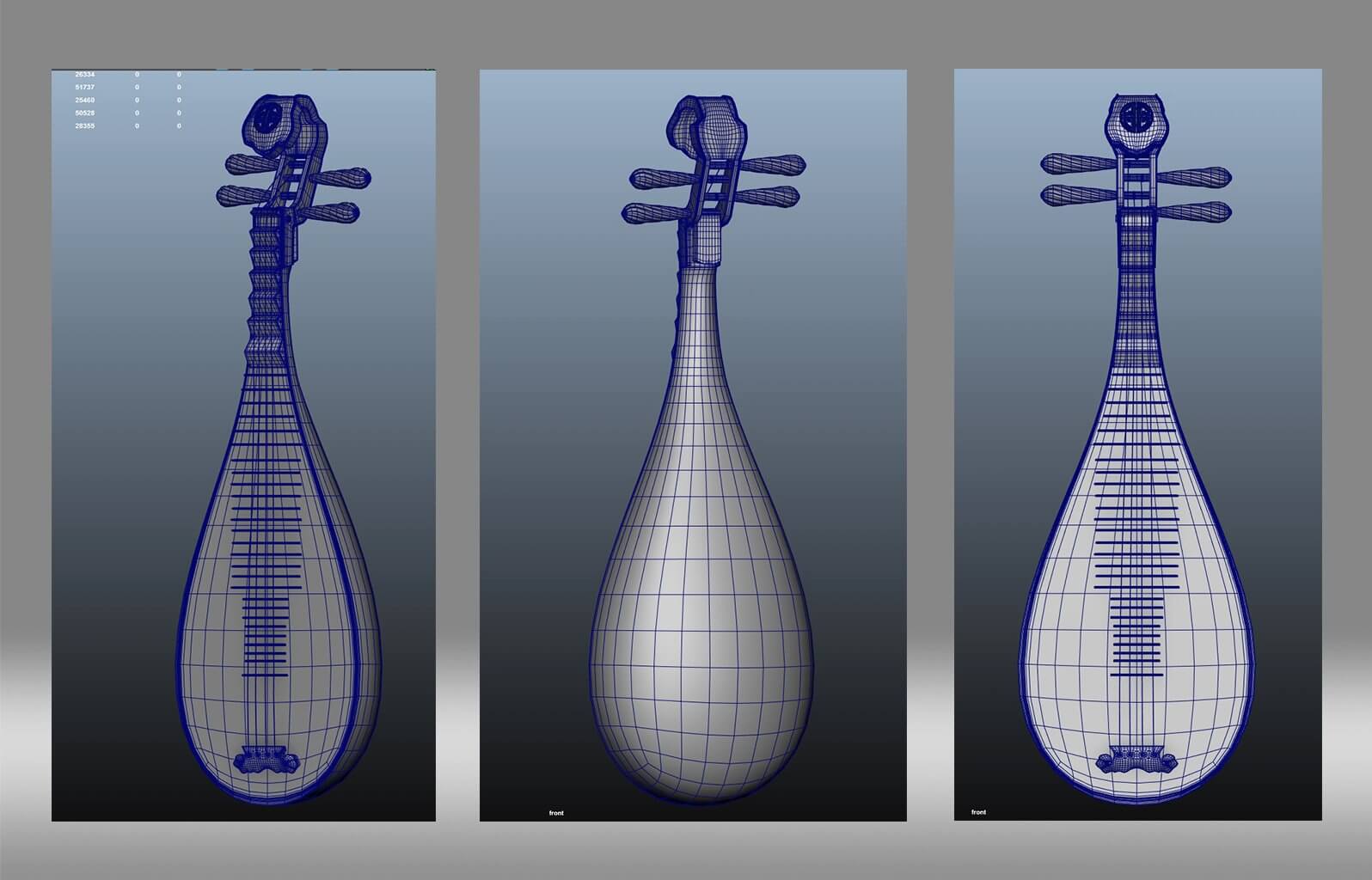 Ruan Musical Instrument 3D Model by tingting