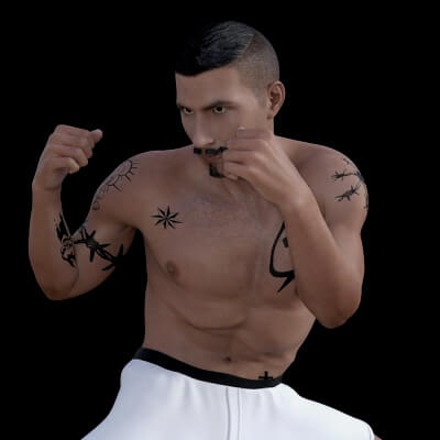 Yuri Boyka Tattoo Set