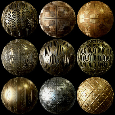 Luxury Decorative Metal Texture Pack by tokitaki