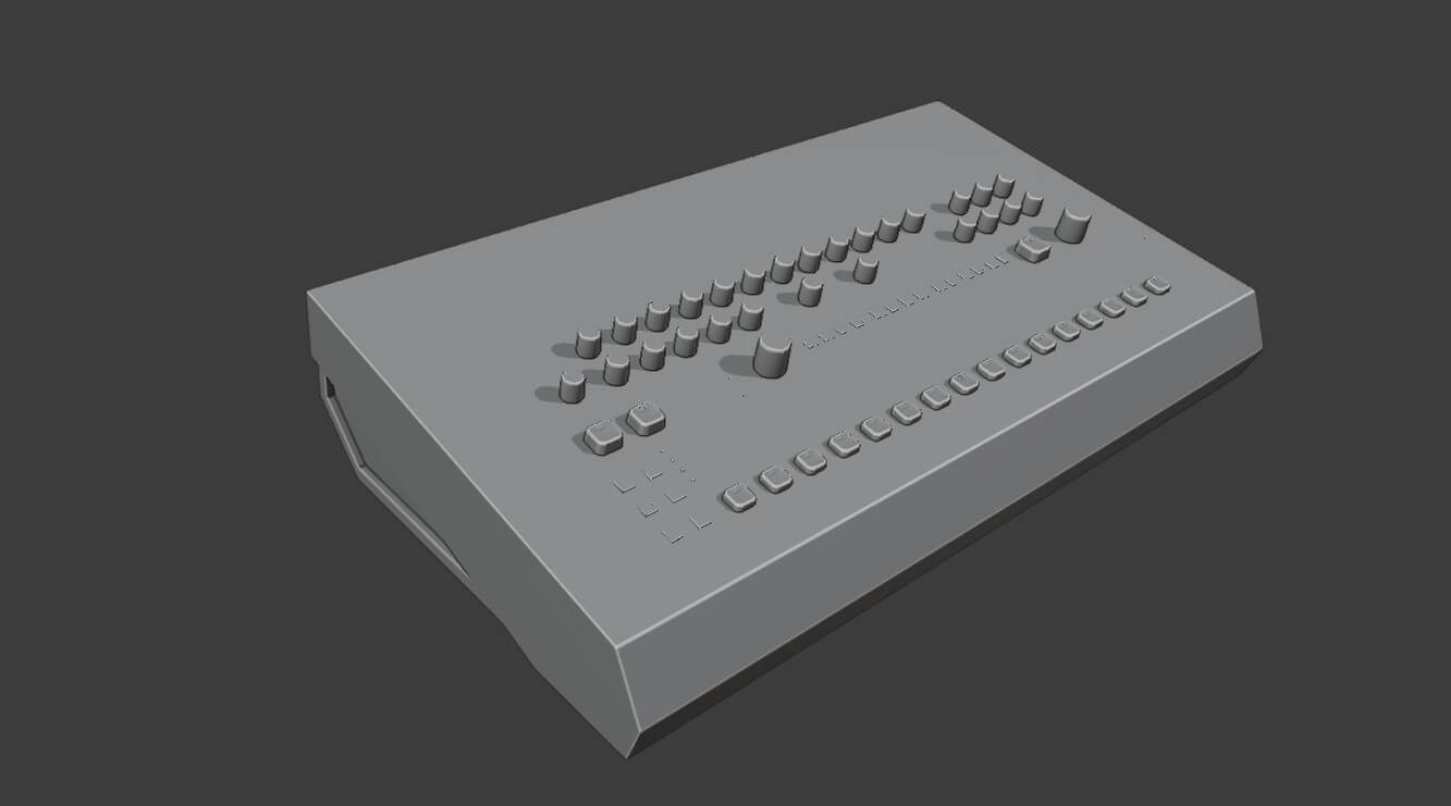 Roland TR909 Synthesizer Low Poly Game Ready 3D Model by tolgaoz132