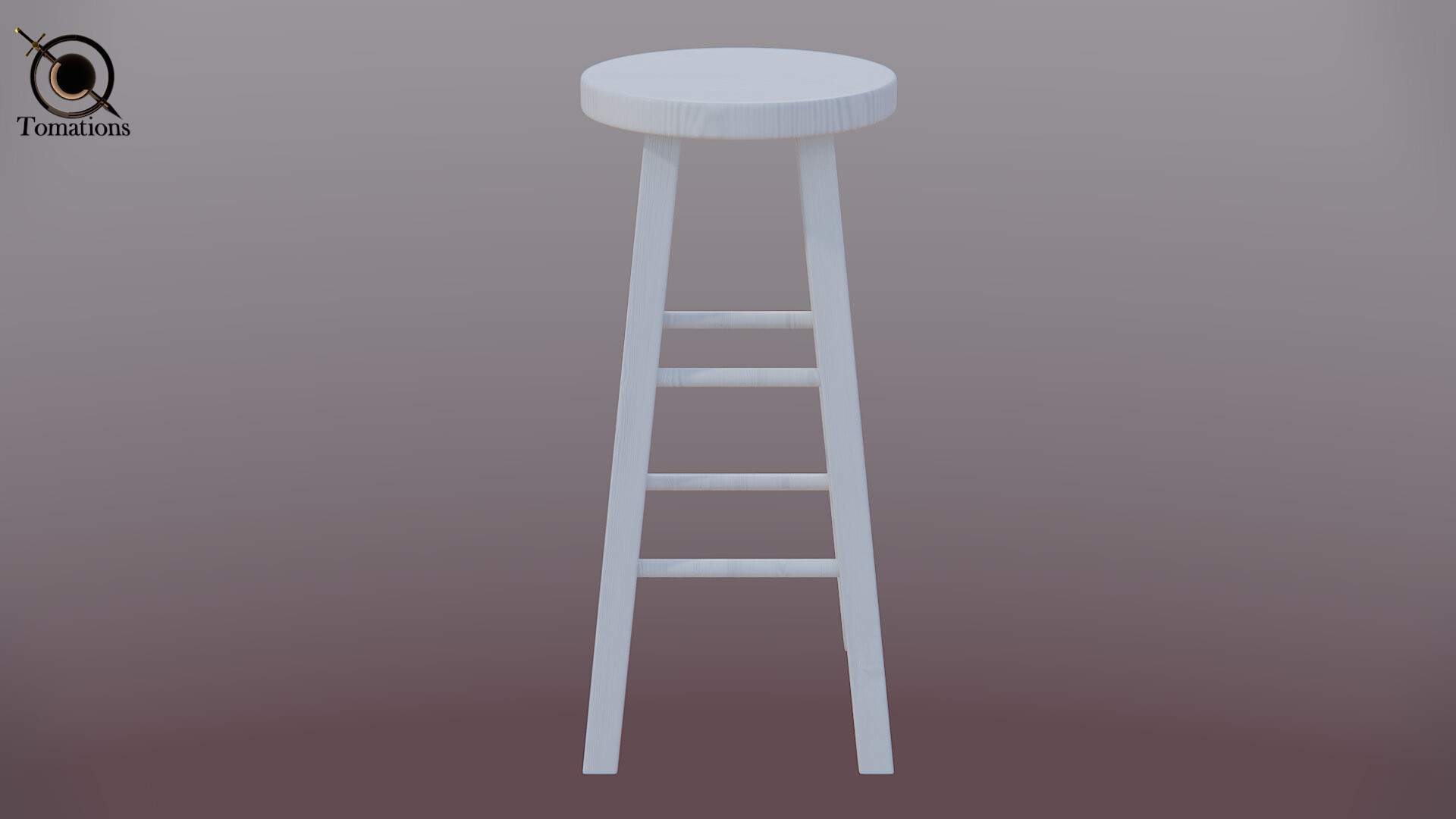 Bar Stool Free 3D Model by Tomations