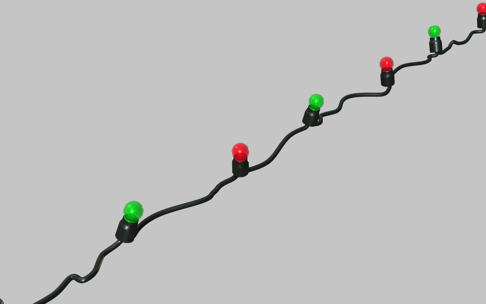 Christmas String Lights 3D Model by tomoplace