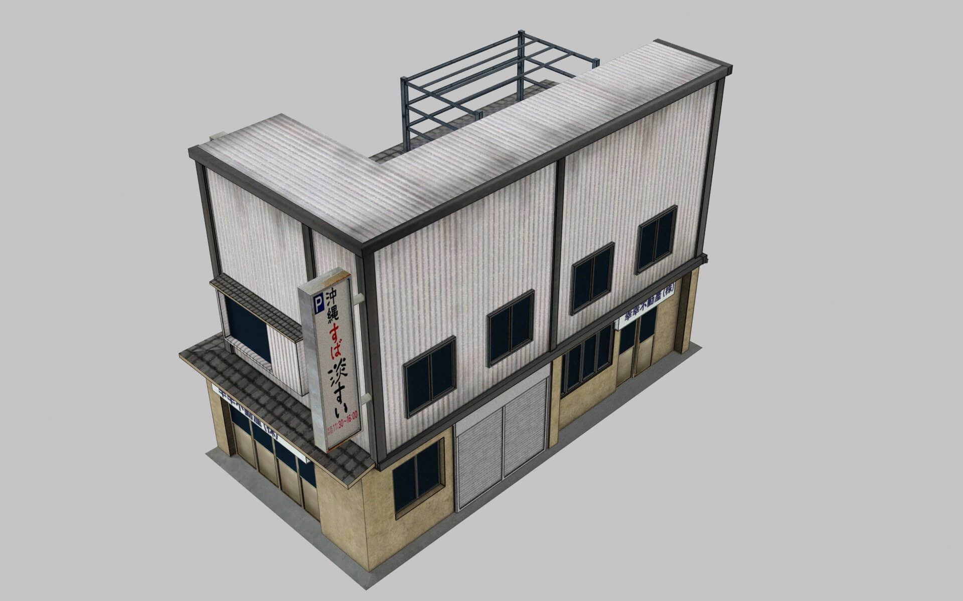 Japanese Building 0014 3D Model by tomoplace