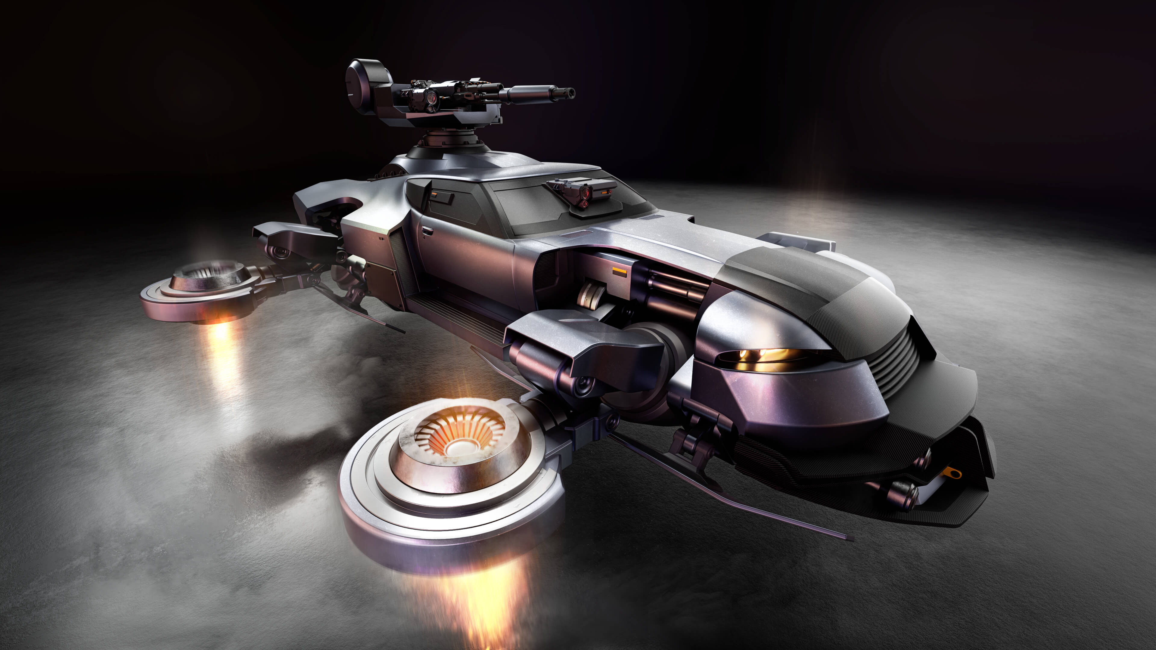 Rocket Car 3D Render, Digital Art by TonyParanoid