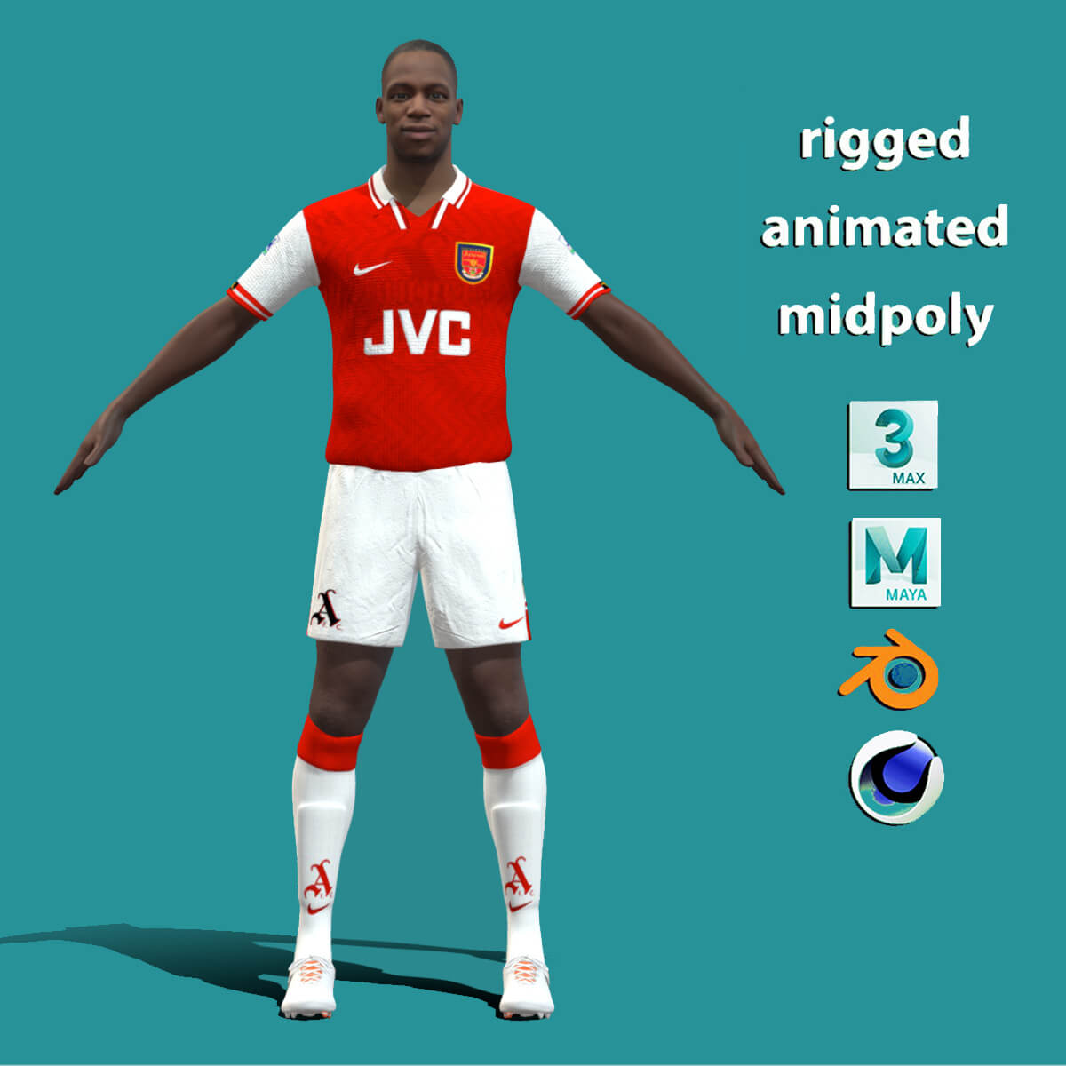 3D Rigged Ian Wright by tranduyhieu