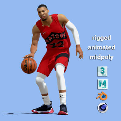 3D Rigged Otto Porter Jr Toronto Raptors NBA