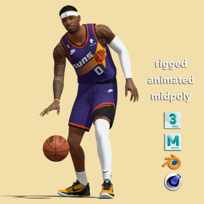 3D Rigged Torrey Craig Phoenix Suns NBA