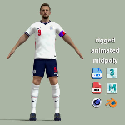 A-Pose Rigged Harry Kane Worldcup 2026