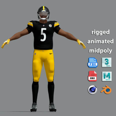 A-Pose Rigged Jalen Ramsey NFL