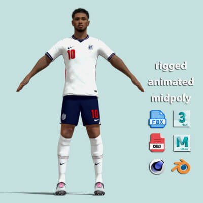A-Pose Rigged Jude Bellingham World Cup 2026