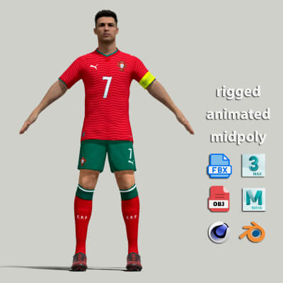 A-Pose Rigged Ronaldo World Cup 2026