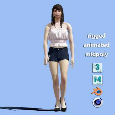 Casual Girl Walking