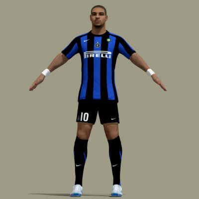 T-Pose Rigged Adriano Leite Inter Milan 2006