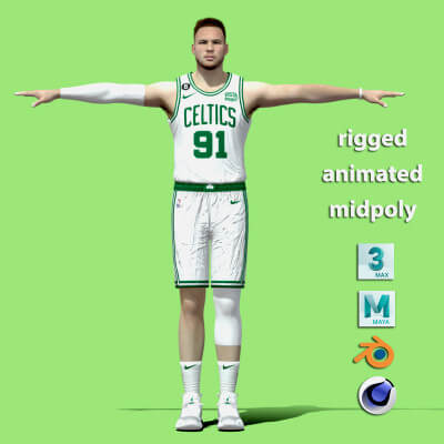 ArtStation - Rigged Basketball Player - Boston Celtics