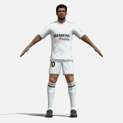 T-Pose Rigged Luis Figo Real Madrid