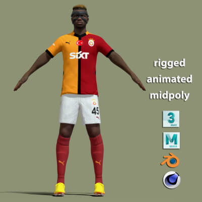 T-Pose Rigged Osimhen Galatasaray