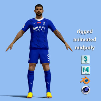 T-Pose Rigged Ruben Neves Al-Hilal