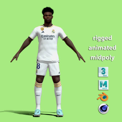T-Pose Rigged Tchouameni Real Madrid 23/24