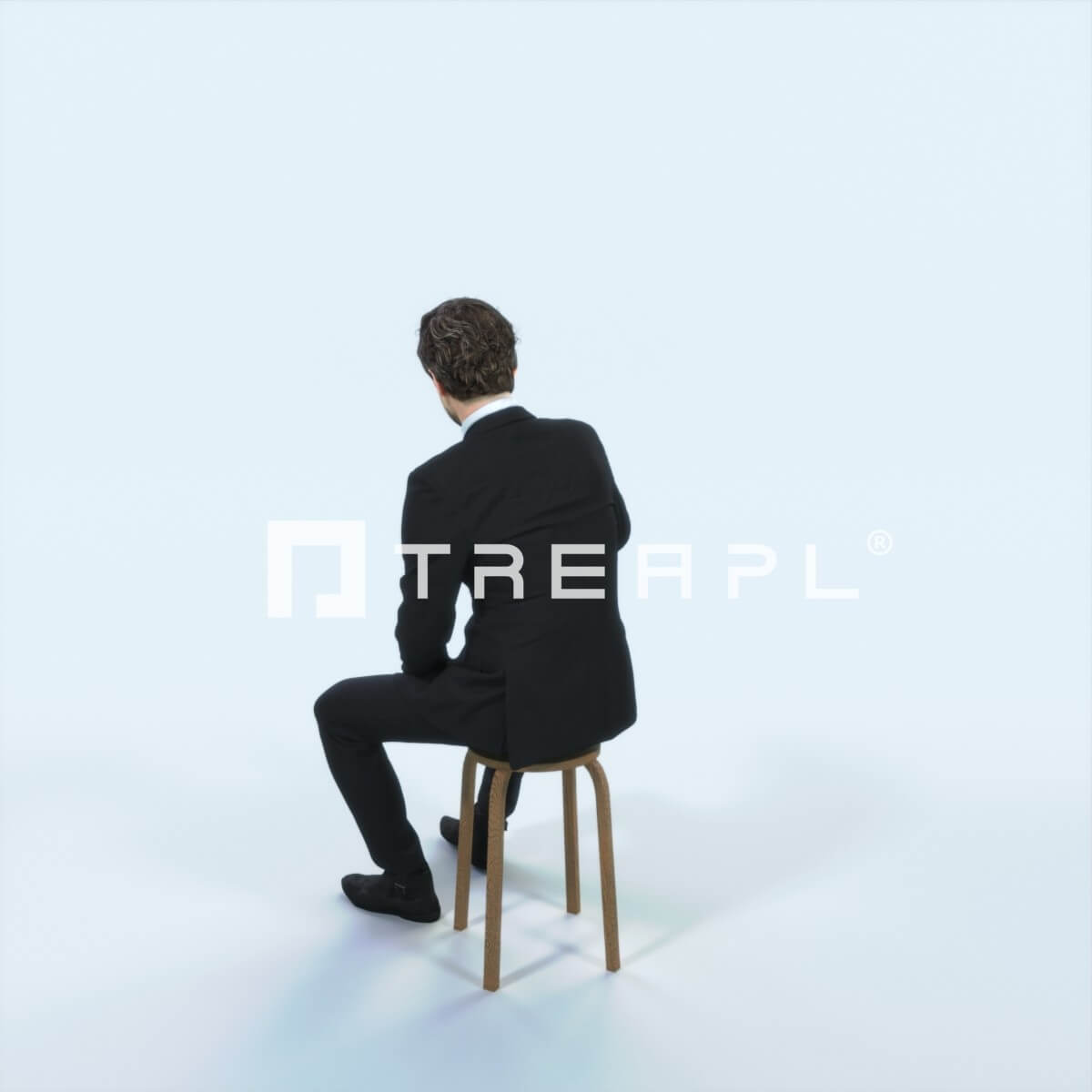 Ingrain 37B Calling Waiter Sitting Elegant Man (8k Textures) - 3D Model ...