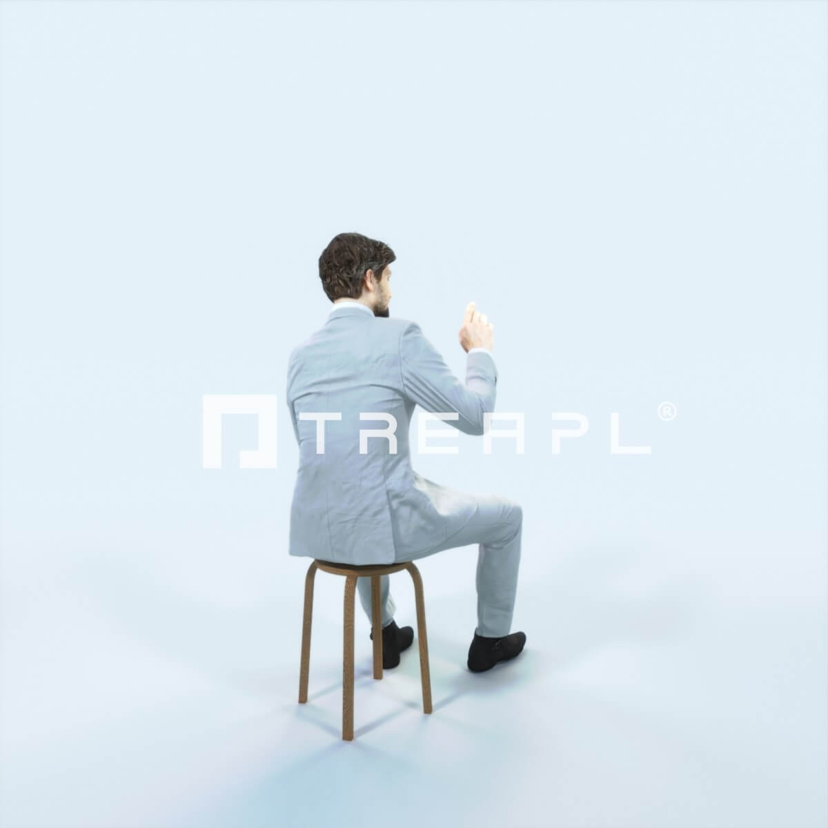 Ingrain 37I Calling Waiter Sitting Elegant Man (8k Textures) - 3D Model ...