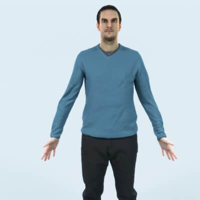 Jest 08F Animated Rigged Casual Man - 3D Model by Treapl