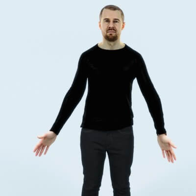 Master 01B Animated Rigged Casual Man - 3D Model by Treapl